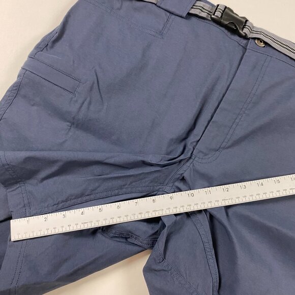Duluth Trading Co Belted Shorts Mens XL Blue Nylon Spandex Elastic Waist - Picture 11 of 11